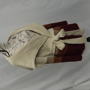 {Fab'rik} Sweater Wrap Tie Cardigan Cream, Tan, Burnt Orange, Burgundy